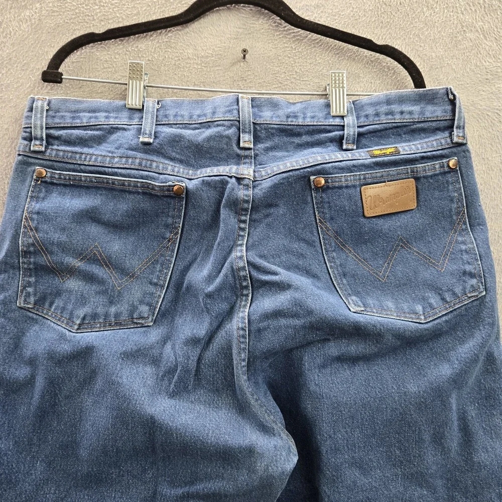Wrangler Men Jeans 38X36 Blue Denim Cowboy Cut Classic Button‎ 34